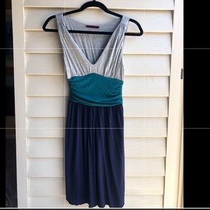 Tri-color Mid-length Dress
